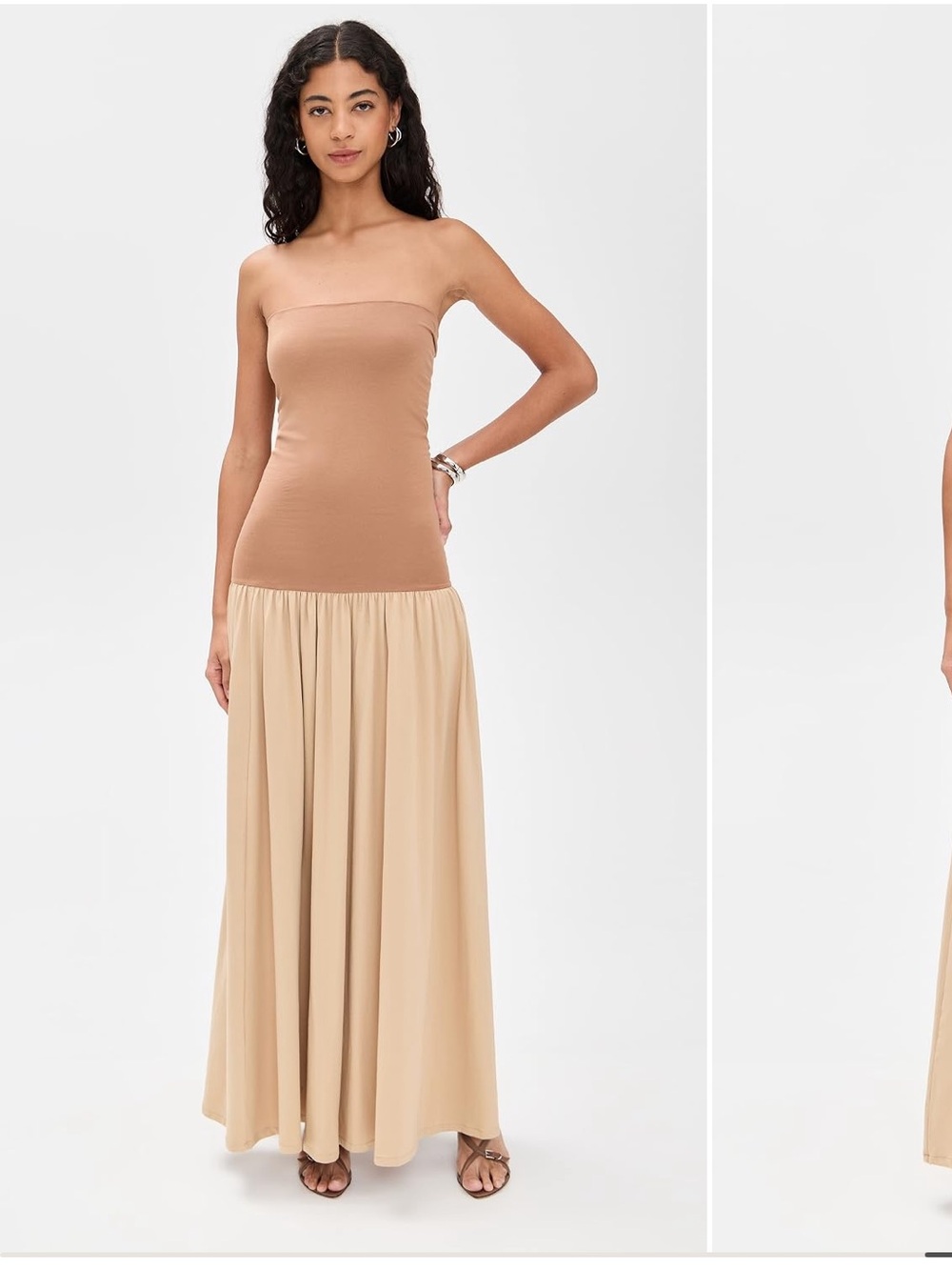 By Malene Birger Two-Tone Beige brown Maxi marciella Dress